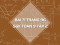 Bài 71 trang 96 SGK Toán 9 tập 2