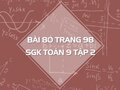 Bài 80 trang 98 SGK Toán 9 tập 2