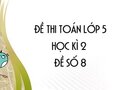 Đề thi học kì 2 lớp 5 môn Toán năm 2020 - Đề số 8