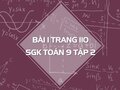 Bài 1 trang 110 SGK Toán 9 tập 2
