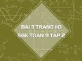 Bài 3 trang 110 SGK Toán 9 tập 2