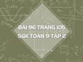 Bài 96 trang 105 SGK Toán 9 tập 2