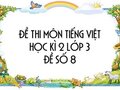 Đề thi học kì 2 môn Tiếng Việt lớp 3 năm 2020 - Đề số 8
