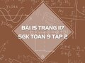 Bài 15 trang 117 SGK Toán 9 tập 2