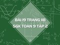 Bài 19 trang 118 SGK Toán 9 tập 2