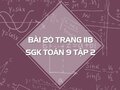 Bài 20 trang 118 SGK Toán 9 tập 2