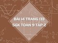 Bài 14 trang 133 SGK Toán 9 tập 2