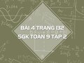 Bài 4 trang 132 SGK Toán 9 tập 2