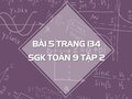 Bài 5 trang 134 SGK Toán 9 tập 2
