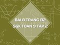 Bài 8 trang 132 SGK Toán 9 tập 2