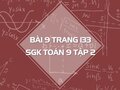 Bài 9 trang 133 SGK Toán 9 tập 2