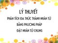 Lý thuyết Phân tích đa thức thành nhân tử bằng phương pháp đặt nhân tử chung