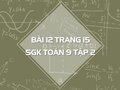 Bài 12 trang 15 SGK Toán 9 tập 2