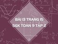 Bài 13 trang 15 SGK Toán 9 tập 2