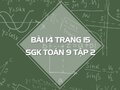 Bài 14 trang 15 SGK Toán 9 tập 2