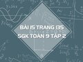 Bài 15 trang 135 SGK Toán 9 tập 2