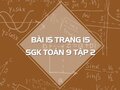 Bài 15 trang 15 SGK Toán 9 tập 2