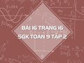 Bài 16 trang 16 SGK Toán 9 tập 2