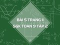 Bài 5 trang 11 SGK Toán 9 tập 2