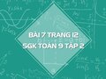 Bài 7 trang 12 SGK Toán 9 tập 2