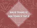 Bài 8 trang 12 SGK Toán 9 tập 2