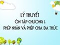 Tổng hợp lý thuyết ôn tập chương I: Phép nhân và phép chia các đa thức