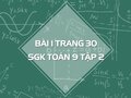 Bài 1 trang 30 SGK Toán 9 tập 2