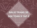 Bài 10 trang 39 SGK Toán 9 tập 2