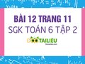 Bài 12 trang 11 SGK Toán 6 tập 2