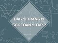 Bài 20 trang 19 SGK Toán 9 tập 2