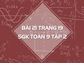 Bài 21 trang 19 SGK Toán 9 tập 2