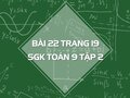 Bài 22 trang 19 SGK Toán 9 tập 2