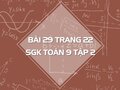 Bài 29 trang 22 SGK Toán 9 tập 2