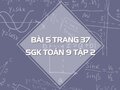 Bài 5 trang 37 SGK Toán 9 tập 2