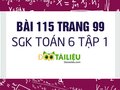 Bài 115 trang 99 SGK Toán 6 tập 1
