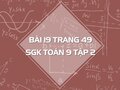 Bài 19 trang 49 SGK Toán 9 tập 2