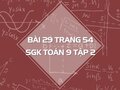 Bài 29 trang 54 SGK Toán 9 tập 2