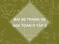 Bài 36 trang 56 SGK Toán 9 tập 2
