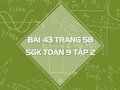 Bài 43 trang 58 SGK Toán 9 tập 2