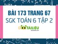 Bài 173 trang 67 SGK Toán 6 tập 2