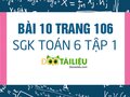 Bài 10 trang 106 SGK Toán 6 tập 1
