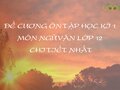 Đề cương ôn tập học kì 1 môn Ngữ văn lớp 12 chi tiết nhất