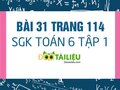 Bài 31 trang 114 SGK Toán 6 tập 1