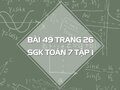 Bài 49 trang 26 SGK Toán 7 tập 1