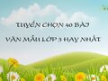 Tuyển chọn 40 bài văn mẫu lớp 3 hay nhất