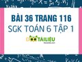 Bài 36 trang 116 SGK Toán 6 tập 1