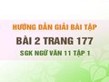 Bài 2 trang 177 SGK Ngữ văn 11 tập 1