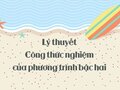 Lý thuyết Công thức nghiệm của phương trình bậc hai