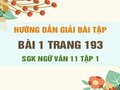 Bài 1 trang 193 SGK Ngữ văn 11 tập 1