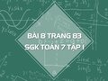 Bài 8 trang 83 SGK Toán 7 tập 1